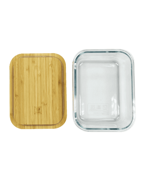 Glass Lunch Box with Cutlery
