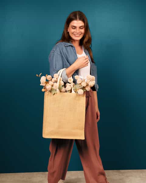 Shopper Jute Tote Bag