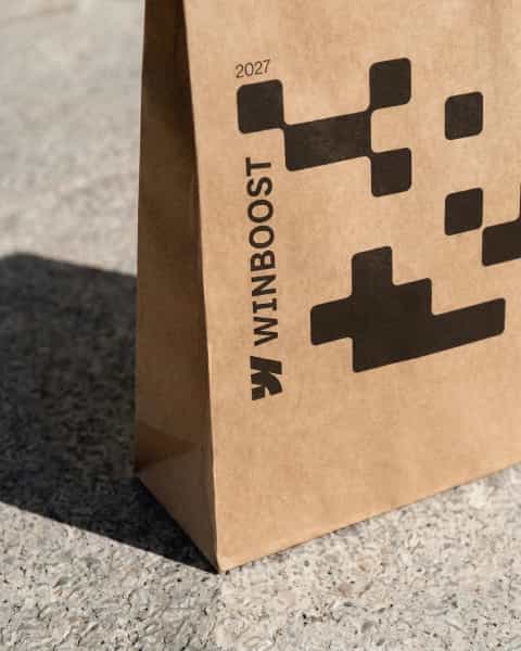 Stamped Kraft Mailer Bag