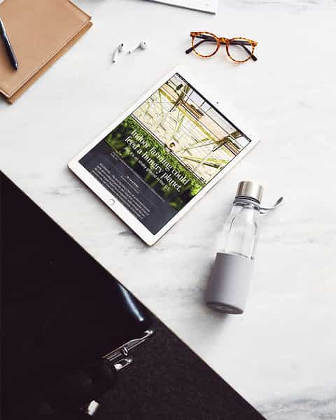 Glass 550ml Water Bottle