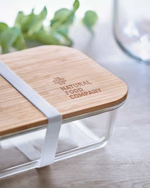 Glass 800 ml Lunchbox Bamboo Lid