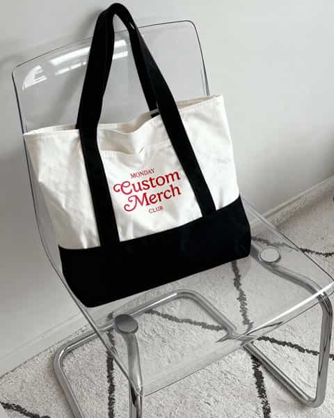 Dual Color Shopper Tote