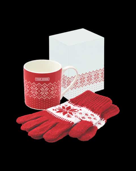Winter Gift Mug and Gloves Set
