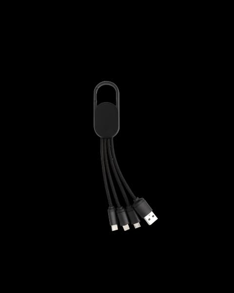 4-In-1 Cable with Carabiner Clip