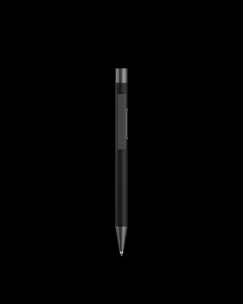 Classic Pen – Blue Ink (Black) front view, sleek black barrel with clip and visible silver ballpoint tip.