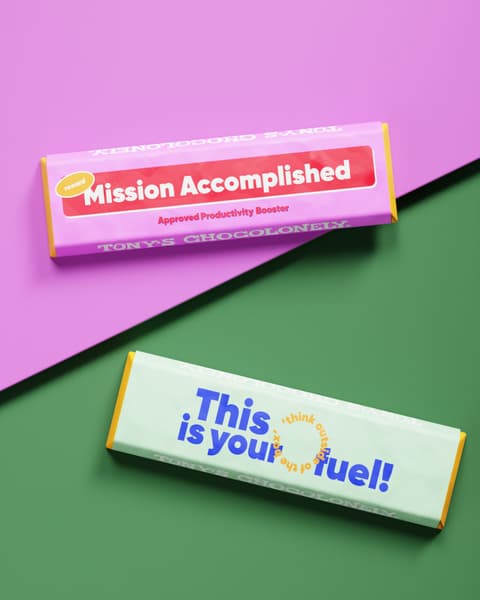 Vollfarb-Banderole Tony’s Chocolonely – Klein