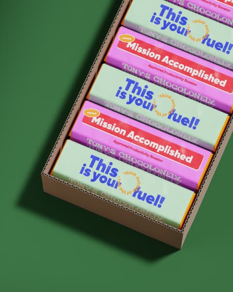 Vollfarb-Banderole Tony’s Chocolonely – Klein