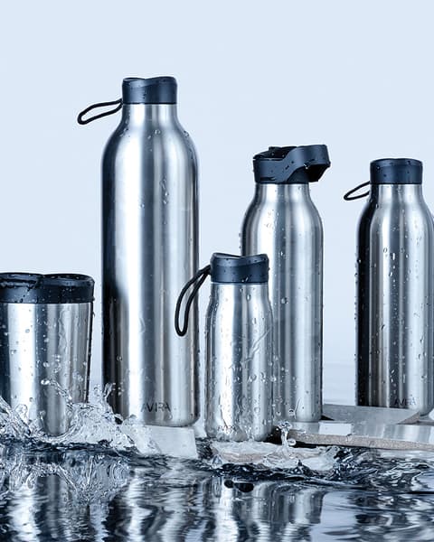 Recycled stainless steel 1L Bottle