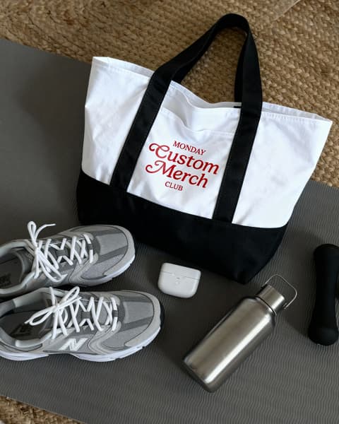 Dual Color Shopper Tote