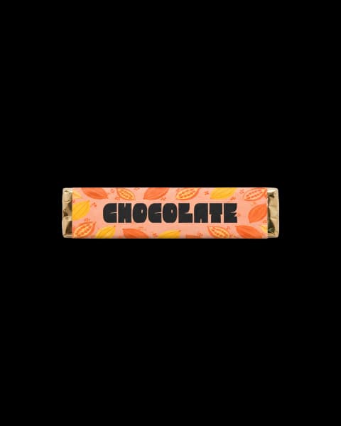 Branded milk chocolate bar