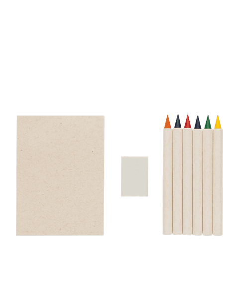 Set de crayons de couleur et livret