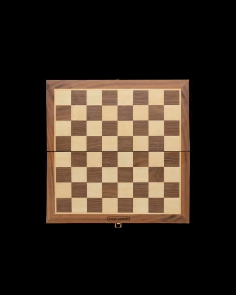 Jeu d'échecs en bois pliant de luxe