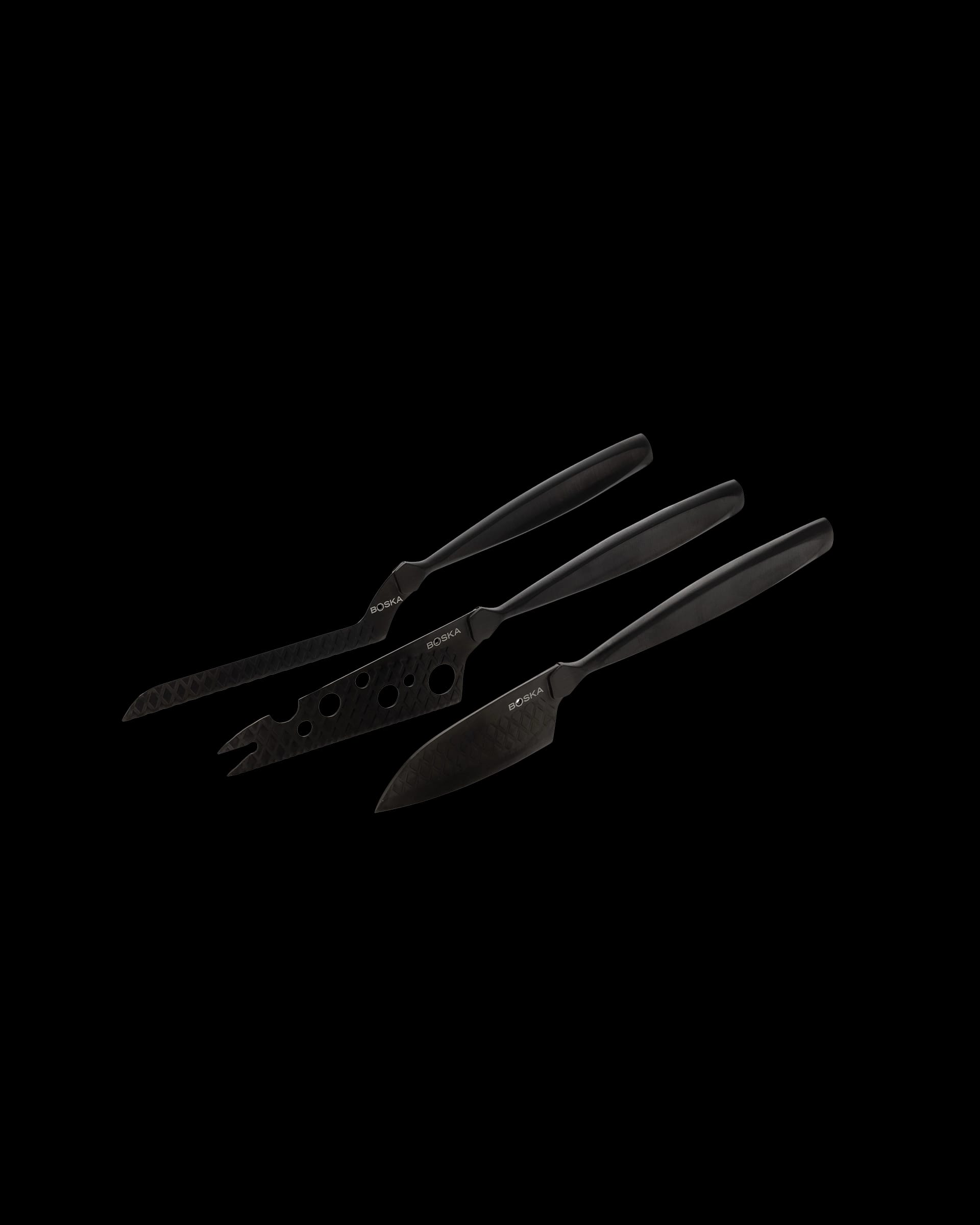 BOSKA Monaco+ Cheese Knife Set · Black