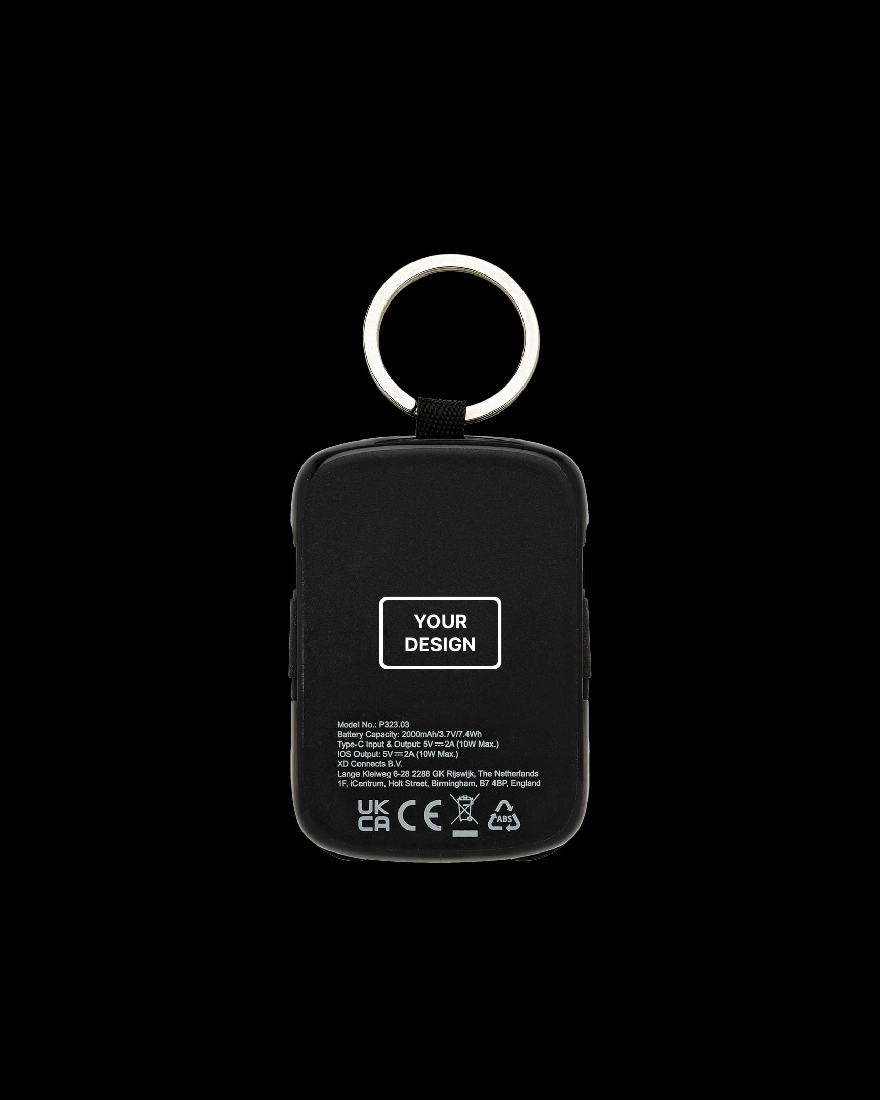 Nexo RCS keychain 2000 mah powerbank with integrated cables